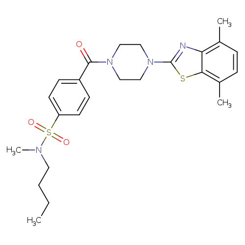 N-butyl-4-[4-(4,7-dimethyl-1,3-benzothiazol-2-yl)piperazine-1-carbonyl]-N-methylbenzene-1-sulfonamide