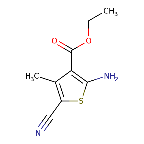 3-Thiophenecarboxylic acid, 2-amino-5-cyano-4-methyl-, ethyl ester