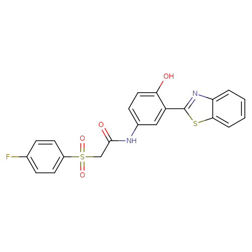 N-[3-(1,3-benzothiazol-2-yl)-4-hydroxyphenyl]-2-(4-fluorobenzenesulfonyl)acetamide