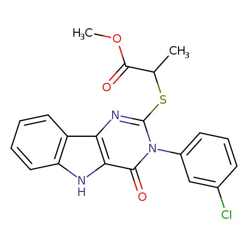 methyl 2-{[3-(3-chlorophenyl)-4-oxo-3H,4H,5H-pyrimido[5,4-b]indol-2-yl]sulfanyl}propanoate