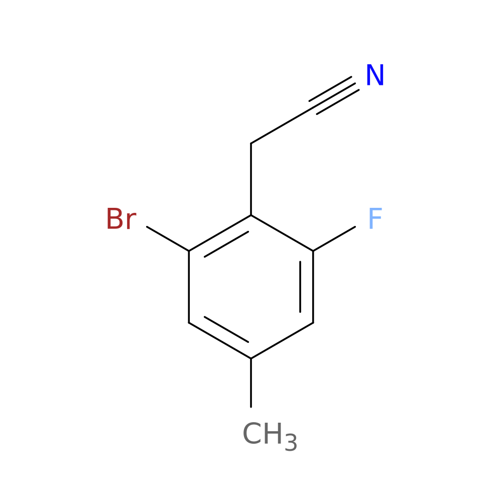 2-(2-bromo-6-fluoro-4-methylphenyl)acetonitrile