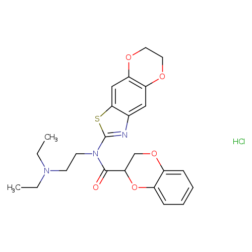 N-[2-(diethylamino)ethyl]-N-{10,13-dioxa-4-thia-6-azatricyclo[7.4.0.0^{3,7}]trideca-1,3(7),5,8-tetraen-5-yl}-2,3-dihydro-1,4-benzodioxine-2-carboxamide hydrochloride