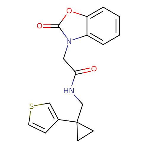 2-(2-oxo-2,3-dihydro-1,3-benzoxazol-3-yl)-N-{[1-(thiophen-3-yl)cyclopropyl]methyl}acetamide