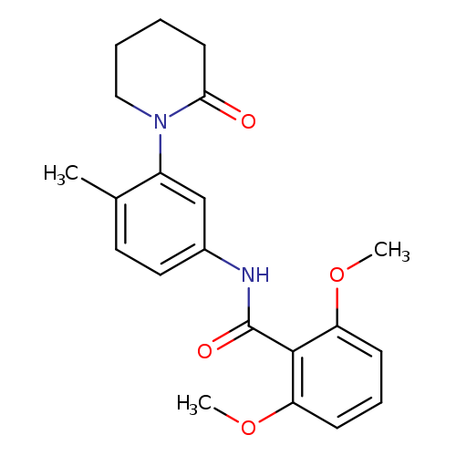 2,6-dimethoxy-N-[4-methyl-3-(2-oxopiperidin-1-yl)phenyl]benzamide