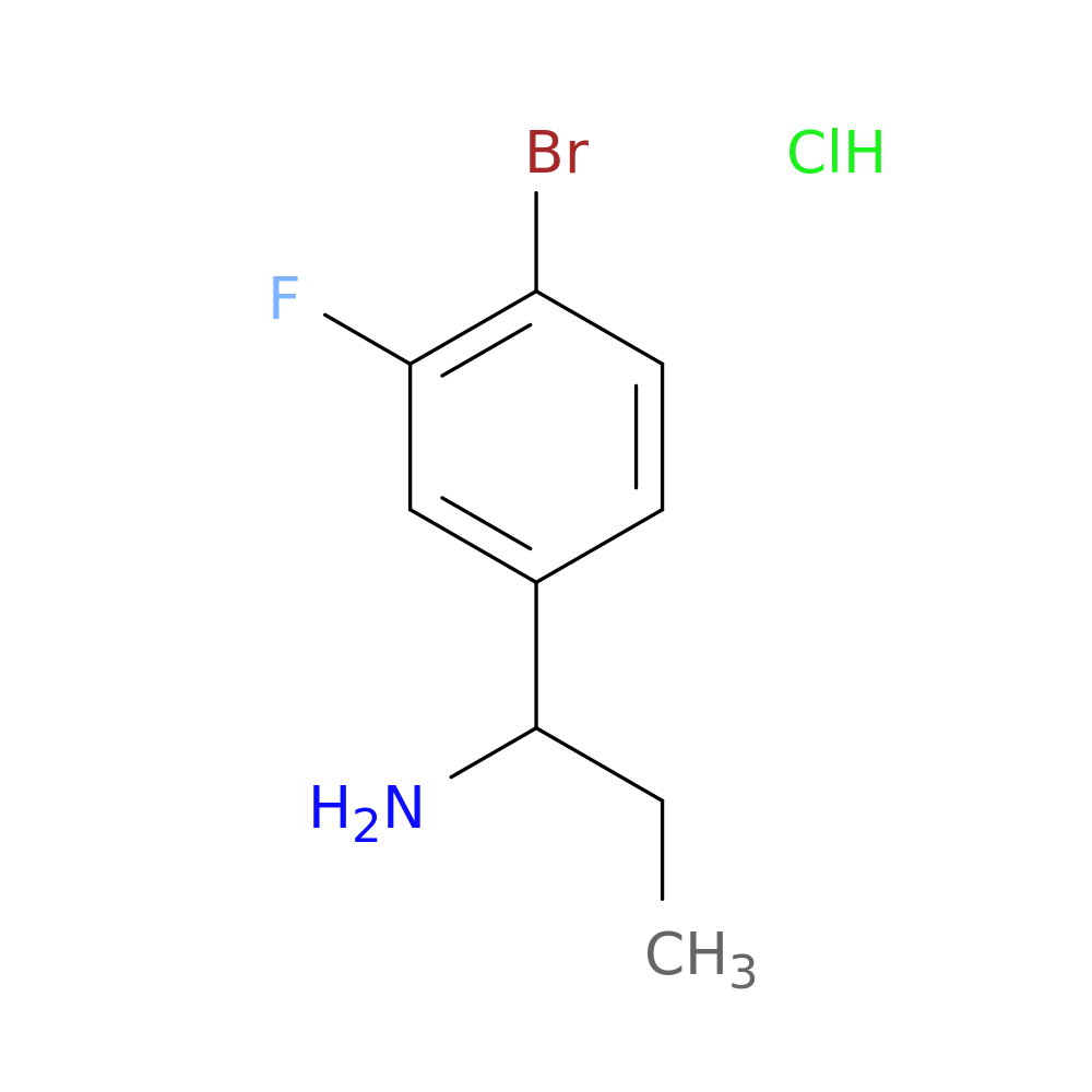 1-(4-bromo-3-fluorophenyl)propan-1-amine hydrochloride