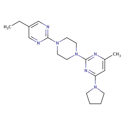 2-[4-(5-ethylpyrimidin-2-yl)piperazin-1-yl]-4-methyl-6-(pyrrolidin-1-yl)pyrimidine