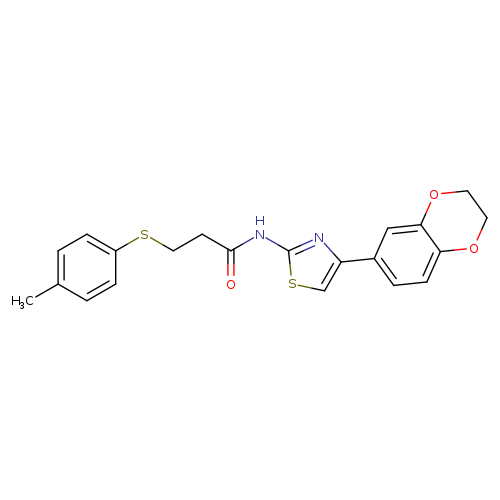N-[4-(2,3-dihydro-1,4-benzodioxin-6-yl)-1,3-thiazol-2-yl]-3-[(4-methylphenyl)sulfanyl]propanamide