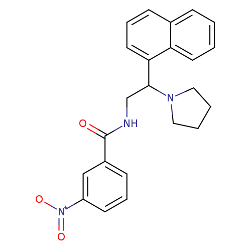 N-[2-(naphthalen-1-yl)-2-(pyrrolidin-1-yl)ethyl]-3-nitrobenzamide