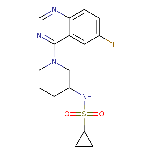N-[1-(6-fluoroquinazolin-4-yl)piperidin-3-yl]cyclopropanesulfonamide