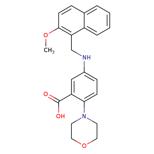 5-{[(2-methoxy-1-naphthyl)methyl]amino}-2-(4-morpholinyl)benzoic acid