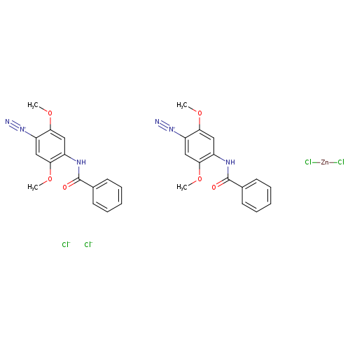 Benzenediazonium, 4-(benzoylamino)-2,5-dimethoxy-, (T-4)-tetrachlorozincate(2-) (2:1)