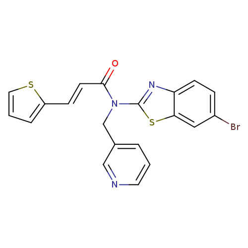 (2E)-N-(6-bromo-1,3-benzothiazol-2-yl)-N-[(pyridin-3-yl)methyl]-3-(thiophen-2-yl)prop-2-enamide