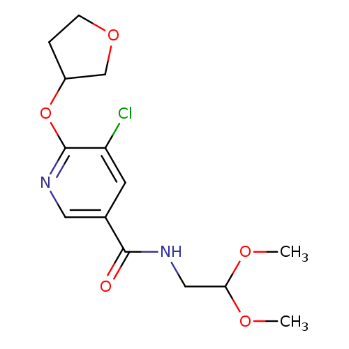 5-chloro-N-(2,2-dimethoxyethyl)-6-(oxolan-3-yloxy)pyridine-3-carboxamide