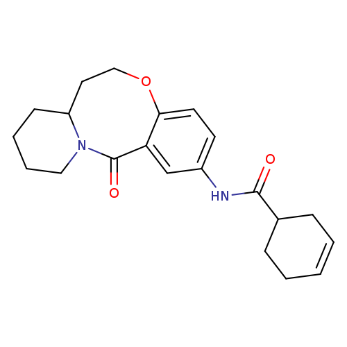N-{2-oxo-9-oxa-1-azatricyclo[10.4.0.0^{3,8}]hexadeca-3,5,7-trien-5-yl}cyclohex-3-ene-1-carboxamide