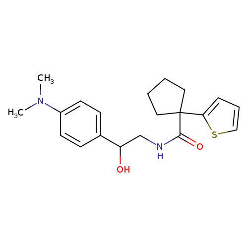 N-{2-[4-(dimethylamino)phenyl]-2-hydroxyethyl}-1-(thiophen-2-yl)cyclopentane-1-carboxamide