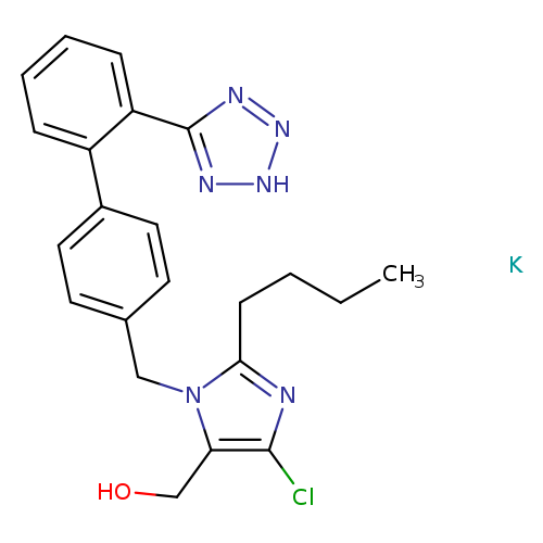 1H-Imidazole-5-methanol, 2-butyl-4-chloro-1-[[2'-(2H-tetrazol-5-yl)[1,1'-biphenyl]-4-yl]methyl]-, potassium salt (1:1)