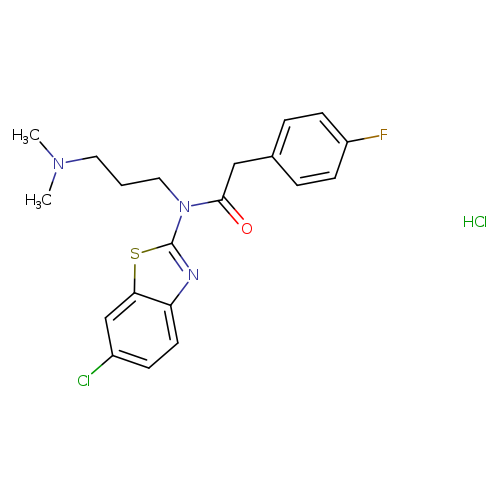N-(6-chloro-1,3-benzothiazol-2-yl)-N-[3-(dimethylamino)propyl]-2-(4-fluorophenyl)acetamide hydrochloride