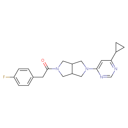 1-[5-(6-cyclopropylpyrimidin-4-yl)-octahydropyrrolo[3,4-c]pyrrol-2-yl]-2-(4-fluorophenyl)ethan-1-one