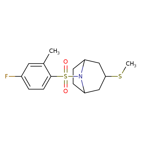 8-(4-fluoro-2-methylbenzenesulfonyl)-3-(methylsulfanyl)-8-azabicyclo[3.2.1]octane