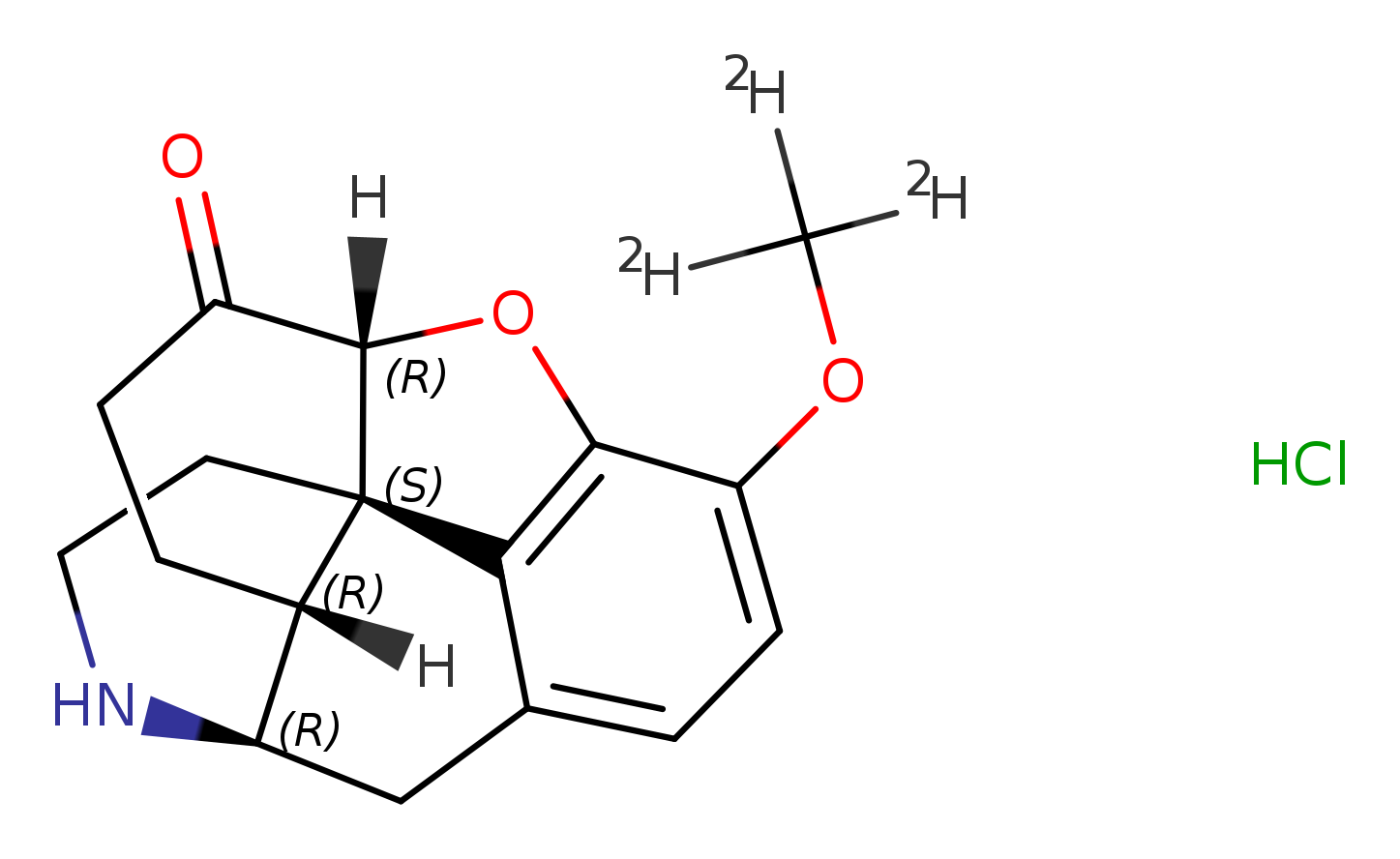 4,5α-epoxy-3-(methoxy-d3)-morphinan-6-one,monohydrochloride