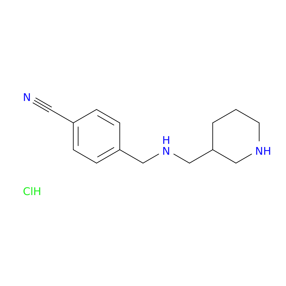 4-(((Piperidin-3-ylmethyl)amino)methyl)benzonitrile hydrochloride