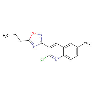 2-Chloro-6-methyl-3-(5-propyl-1,2,4-oxadiazol-3-yl)quinoline