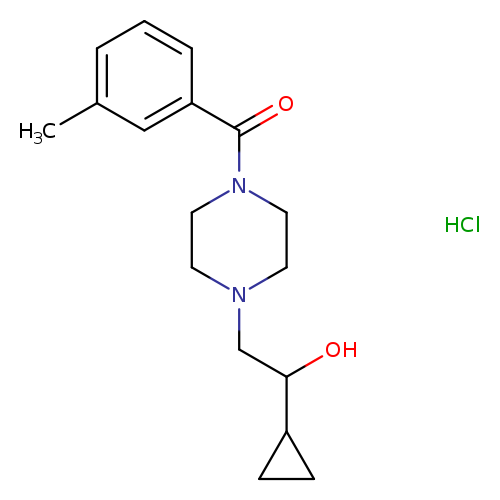 1-cyclopropyl-2-[4-(3-methylbenzoyl)piperazin-1-yl]ethan-1-ol hydrochloride