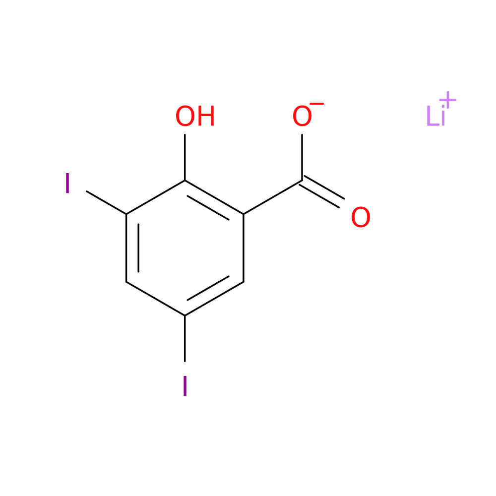 Lithium 2-hydroxy-3,5-diiodobenzoate