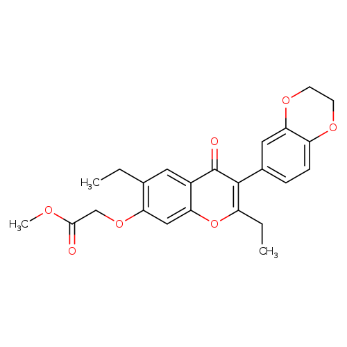methyl 2-{[3-(2,3-dihydro-1,4-benzodioxin-6-yl)-2,6-diethyl-4-oxo-4H-chromen-7-yl]oxy}acetate