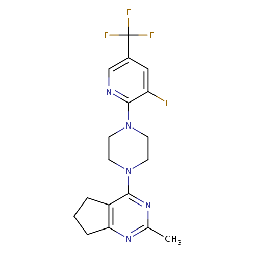 1-[3-fluoro-5-(trifluoromethyl)pyridin-2-yl]-4-{2-methyl-5H,6H,7H-cyclopenta[d]pyrimidin-4-yl}piperazine