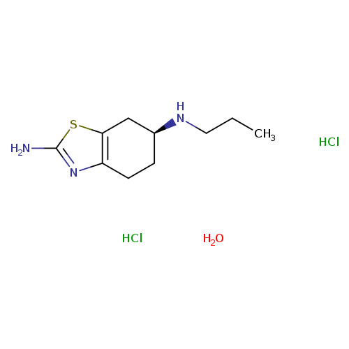 2,​6-​Benzothiazolediamine​, 4,​5,​6,​7-​tetrahydro-​N6-​propyl-​, hydrochloride, hydrate (1:2:1)​, (6S)​-