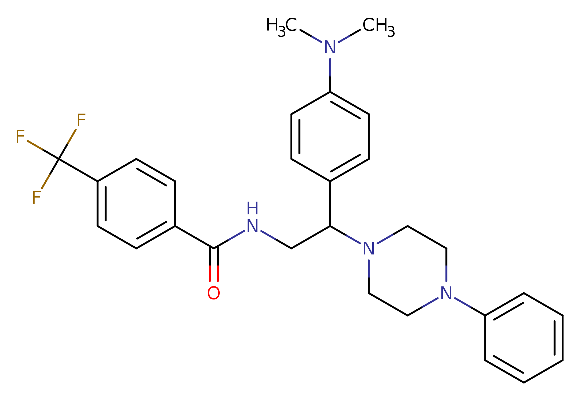 N-{2-[4-(dimethylamino)phenyl]-2-(4-phenylpiperazin-1-yl)ethyl}-4-(trifluoromethyl)benzamide