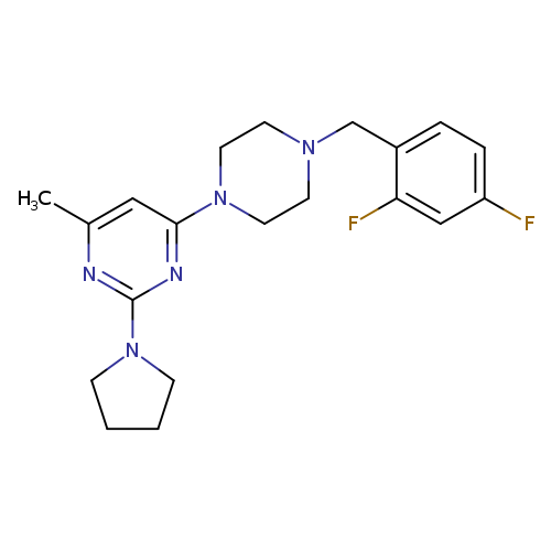 4-{4-[(2,4-difluorophenyl)methyl]piperazin-1-yl}-6-methyl-2-(pyrrolidin-1-yl)pyrimidine