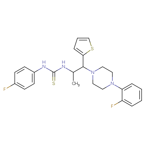 1-(4-fluorophenyl)-3-{1-[4-(2-fluorophenyl)piperazin-1-yl]-1-(thiophen-2-yl)propan-2-yl}thiourea