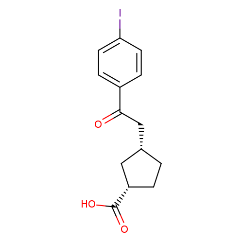 cis-3-[2-(4-Iodophenyl)-2-oxoethyl]cyclopentane-1-carboxylic acid