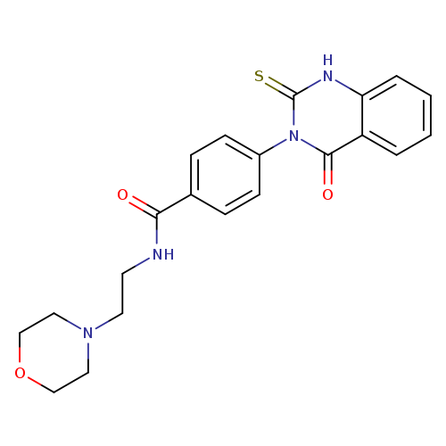 N-[2-(morpholin-4-yl)ethyl]-4-(4-oxo-2-sulfanylidene-1,2,3,4-tetrahydroquinazolin-3-yl)benzamide