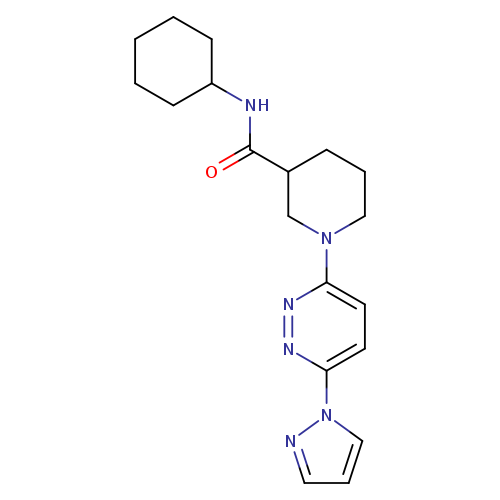 N-cyclohexyl-1-[6-(1H-pyrazol-1-yl)pyridazin-3-yl]piperidine-3-carboxamide