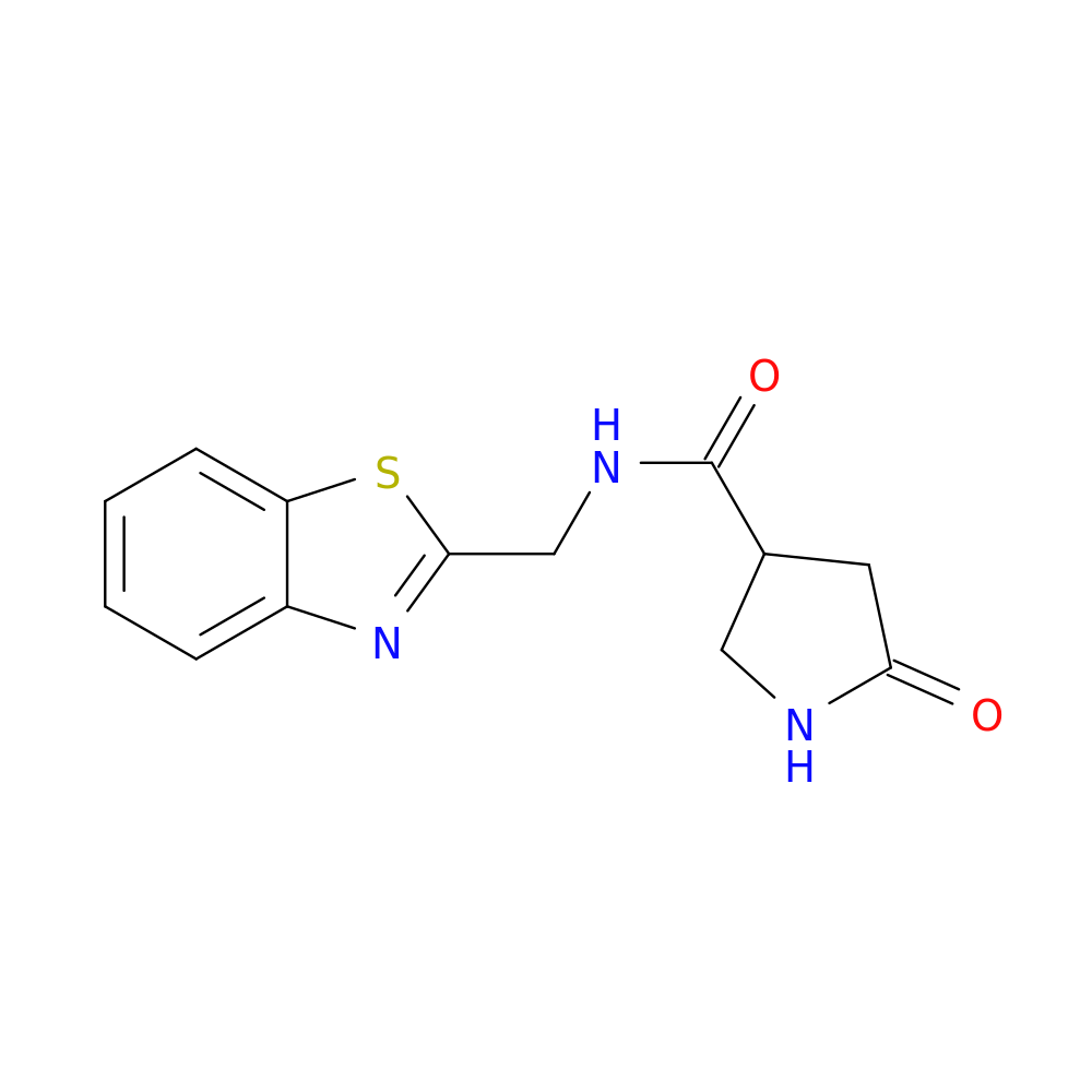 N-[(1,3-benzothiazol-2-yl)methyl]-5-oxopyrrolidine-3-carboxamide