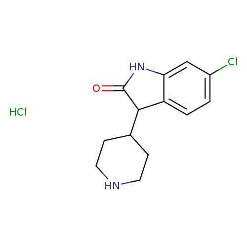 6-chloro-3-(piperidin-4-yl)-2,3-dihydro-1H-indol-2-one hydrochloride