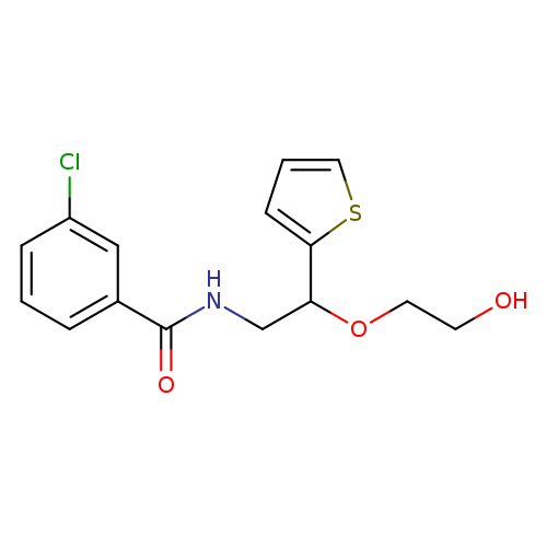 3-chloro-N-[2-(2-hydroxyethoxy)-2-(thiophen-2-yl)ethyl]benzamide
