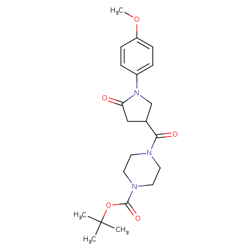 tert-butyl 4-{[1-(4-methoxyphenyl)-5-oxopyrrolidin-3-yl]carbonyl}piperazine-1-carboxylate