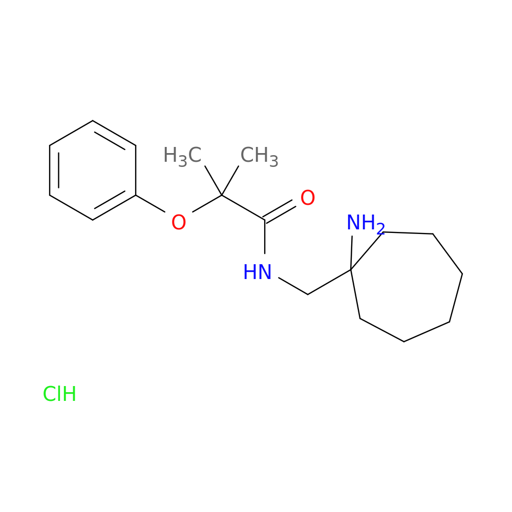 N-[(1-aminocycloheptyl)methyl]-2-methyl-2-phenoxypropanamide hydrochloride