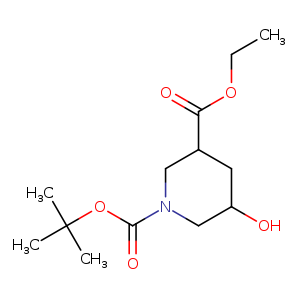1,3-Piperidinedicarboxylic acid, 5-hydroxy-, 1-(1,1-dimethylethyl) 3-ethyl ester