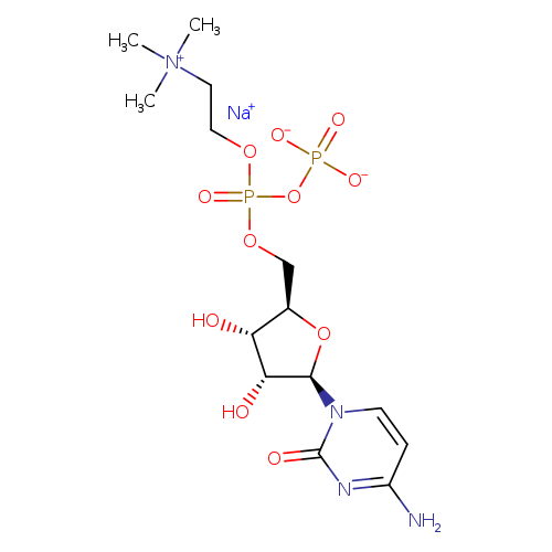 Cytidine 5'-(trihydrogen diphosphate), P'-[2-(trimethylammonio)ethyl] ester, inner salt, sodium salt (1:1)