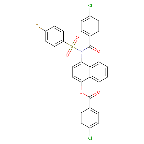 4-[N-(4-fluorobenzenesulfonyl)4-chlorobenzamido]naphthalen-1-yl 4-chlorobenzoate