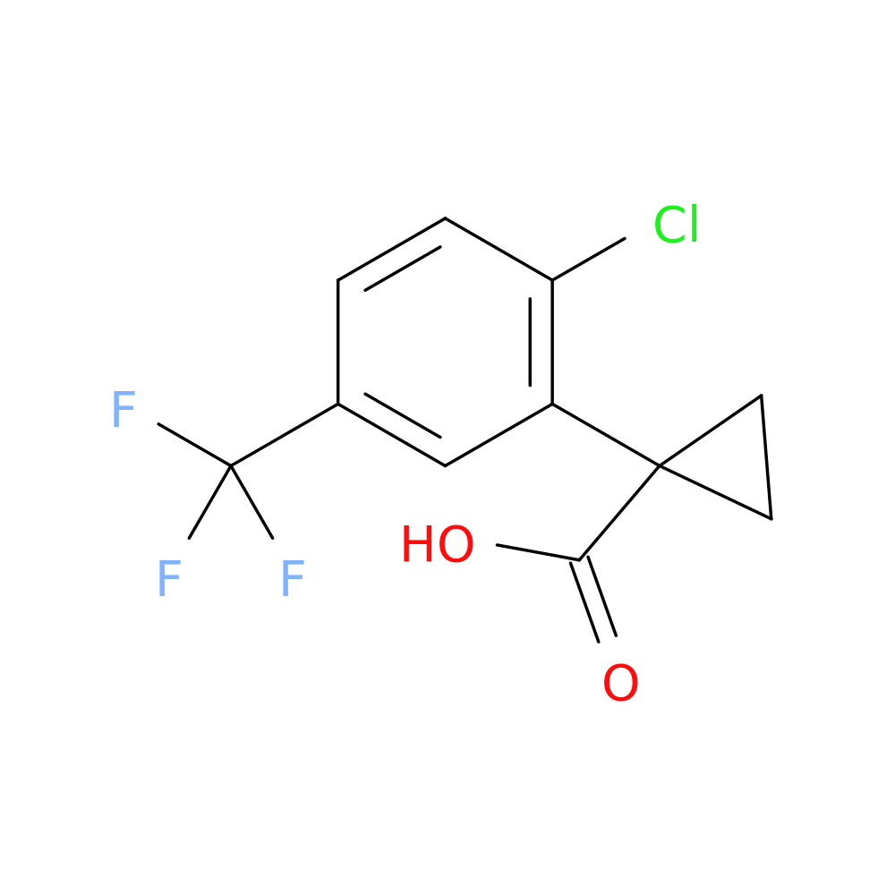1-[2-Chloro-5-(trifluoromethyl)phenyl]cyclopropane-1-carboxylic acid