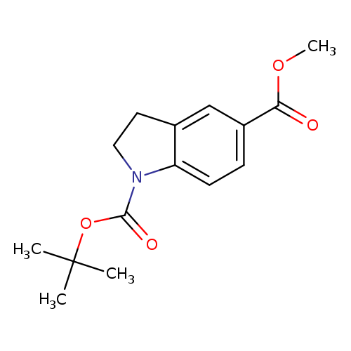 1H-Indole-1,5-dicarboxylic acid, 2,3-dihydro-, 1-(1,1-dimethylethyl)5-methyl ester