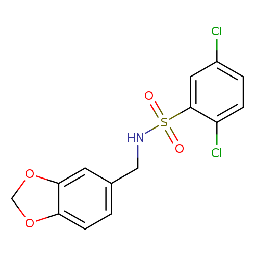 N-[(2H-1,3-benzodioxol-5-yl)methyl]-2,5-dichlorobenzene-1-sulfonamide