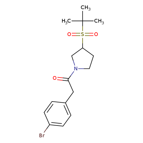 2-(4-bromophenyl)-1-[3-(2-methylpropane-2-sulfonyl)pyrrolidin-1-yl]ethan-1-one
