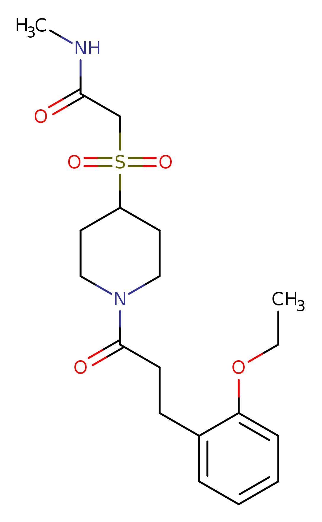 2-({1-[3-(2-ethoxyphenyl)propanoyl]piperidin-4-yl}sulfonyl)-N-methylacetamide